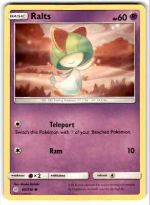 2019 Sun & Moon - Cosmic Eclipse Ralts d Basic/Common #80