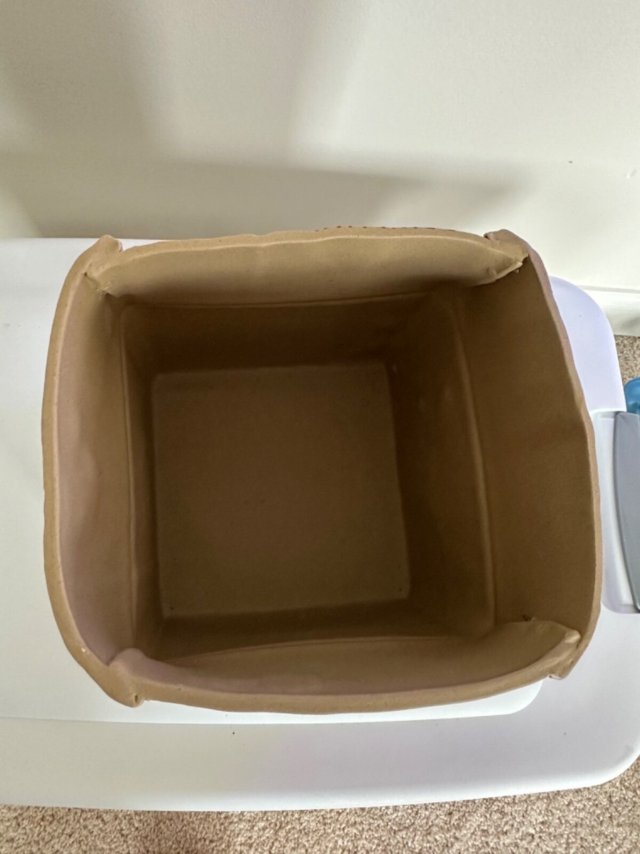 RARE Michael Harvey Craft Ceramic Cardboard Box Sculpture Vase