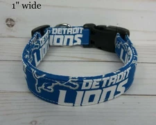 Detroit Lions NFL Terri's Dog Collar custom handmade adjustable 2021 fabric 