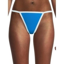 No Boundaries Women's Cotton String Thong Panties Size 3XL Blue Thrill