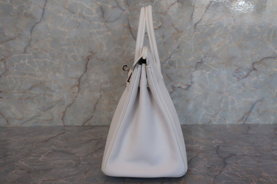 HERMES Birkin 25 Veau Epsom Hand Bag White Square M (2009) eBay