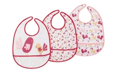 JJ Cole Bib Set, Pink Chickadee