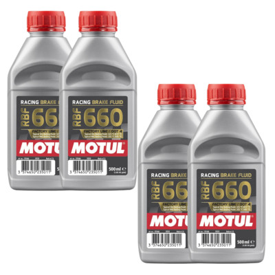 Motul RBF 660 Factory Line 100% Synthetic Racing Brake Fluid 101667 500ml 4 Pack