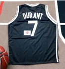 Kevin Durant #7 Autographed Brooklyn Replica Black Basketball Jersey W/COA