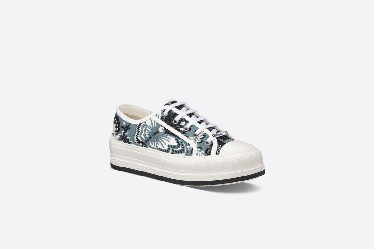 Dior☆WALK'N'DIORスニーカー☆ベージュ Butterfly Bandana DIOR WALK'N Bandana Butterfly Floral Platform Lace Low Top