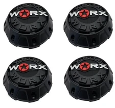 WRX-8856SB 912S11 Worx Black Wheel Center Cap with SCREWS