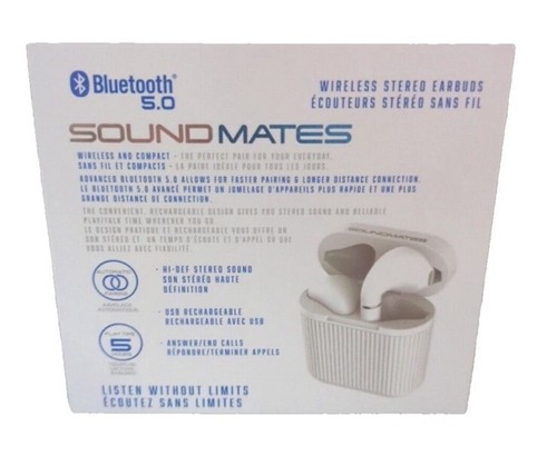 Tzumi Sound Mates Wireless Earbuds Bluetooth Auto Pairing Headphones NEW - Zdjęcie 3 z 3