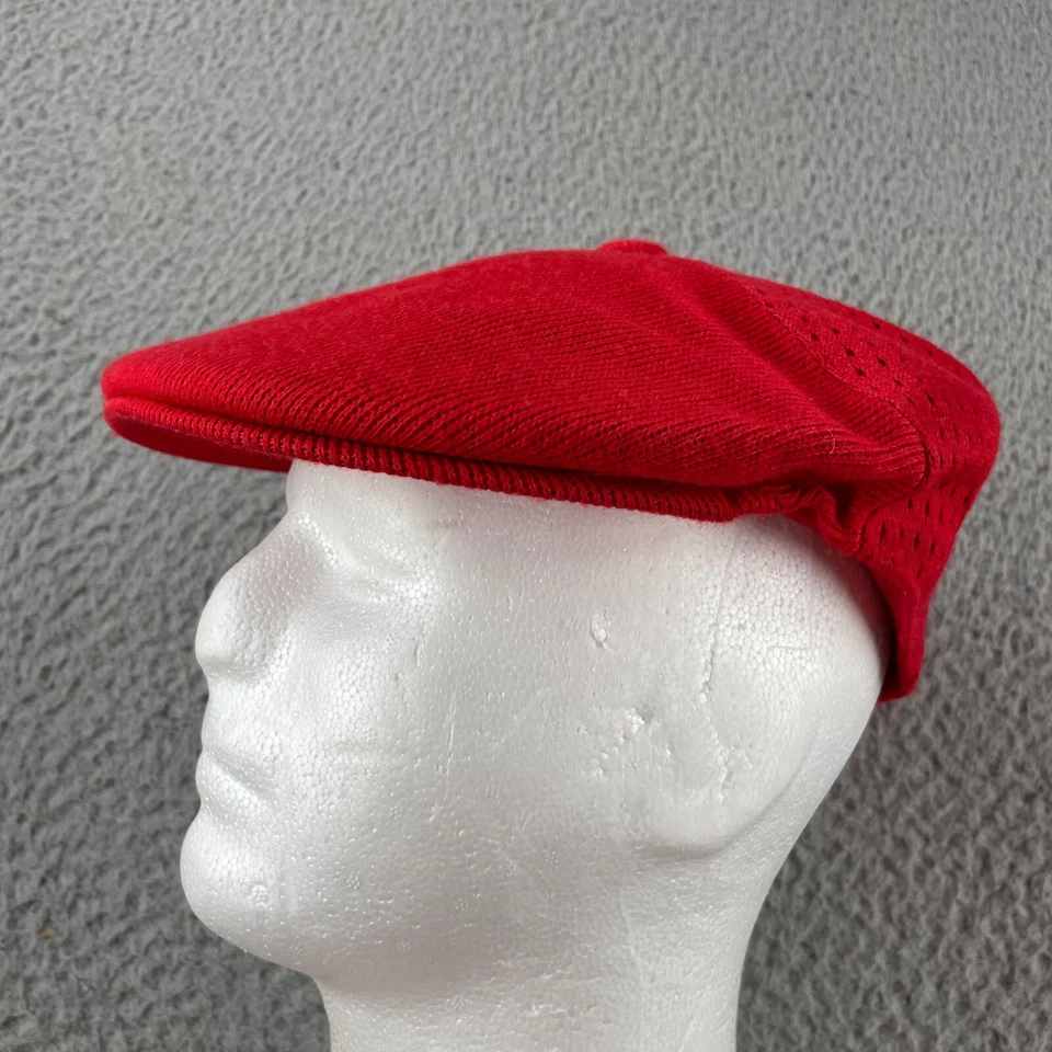 Gorra/gorra tejida roja ventilación malla acrílica Kangol 6347BC talla mediana comodidad Foto 2 de 4