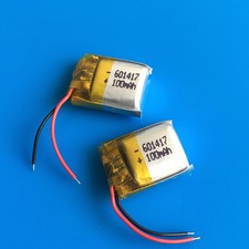 2pcs 100mAh 3.7V LiPo Polymer Rechargeable Battery Fo Smart Band Earphone 601417