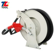 33'×1" Fuel Hose Reel Retractable Diesel Hose Reel W/ Auto Refuelin Gun NEW