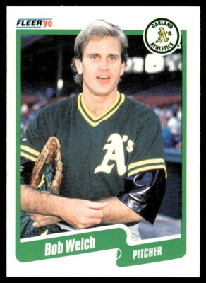 1990 Fleer #23 Bob Welch - Oakland Athletics