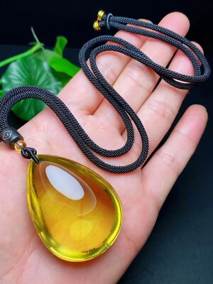 Genuine Natural Natural Yellow Citrine Quartz Woman Pendant AAAAA