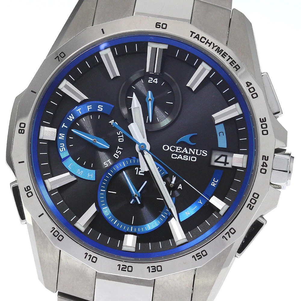 CASIO Oceanus Manta OCW-S4000-1AJF Date Solar Powered Radio Men's Watch_758571