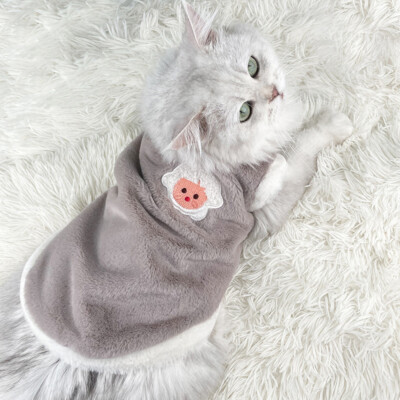 Pet Dog Cat Winter Warm Fleece Vest Clothes Puppy T Shirt Sweater Apparel Coat