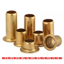 Hollow Rivets Brass Crimped Rivet Copper Eyelets Tubular Rivets M0.9 M1.3 M5 M6