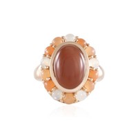 Cavill Damenring 7,2Ct Mondstein RoséVergold Sterlingsilber Oval
