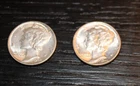 Lot of 2) 1942 P & 1944 P Mercury Dime 10c US Coin Silver BU MS Uncirculated