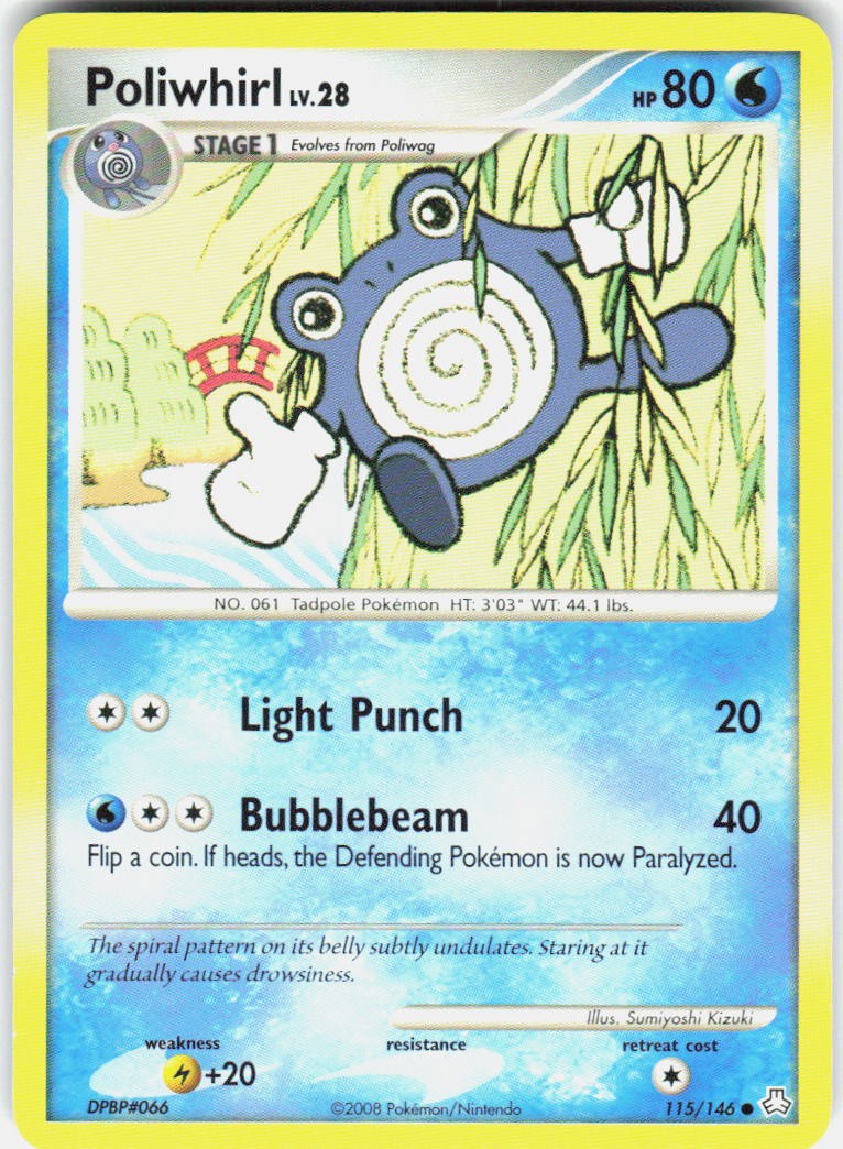 Poliwhirl 115/146 Common Legends Awakened Pokemon LP
