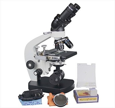 Radical 2000x Binocular Compound Microscope Battery 3D Stage SPLAN optics Slides