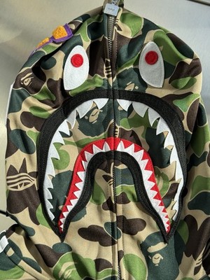 KF4916 Men s XL adidas X BAPE  SS26 SHARK TRACK HOODIE BAPE JACKET - Oversized
