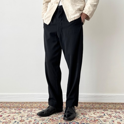 1940s/50s Vintage Men's European Style Tuxedo Suit Black Wool Suspender Trousers - Picture 2 of 8