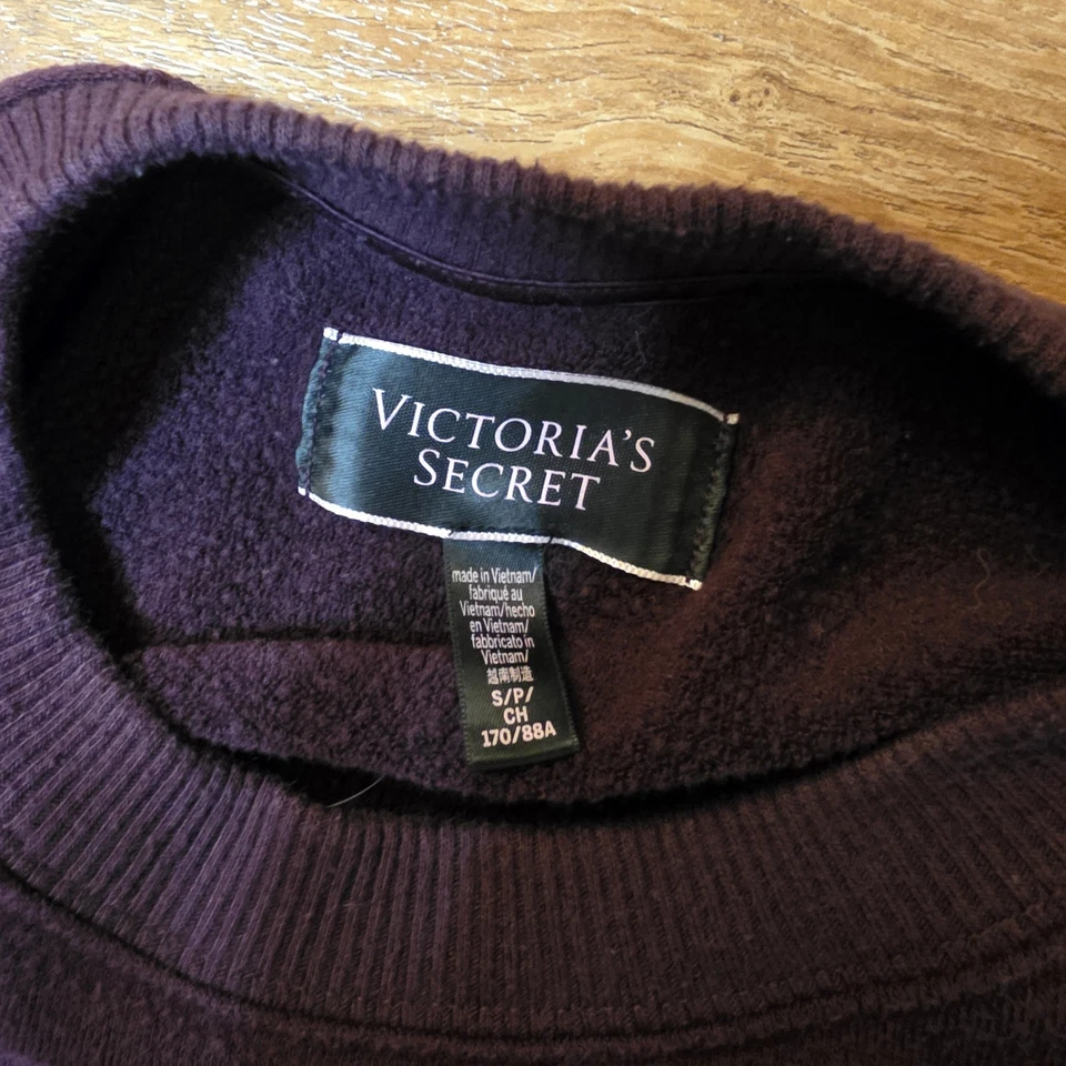 Victoria's Secret Burgundy Sweatshirt & Sweatpants Set - Size S - Image 4 of 4