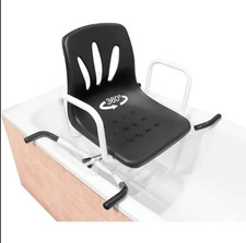 Image of Tub Transfer Bench & Swivel Shower Chair Swivel Bathtub Disability Elderly Aid