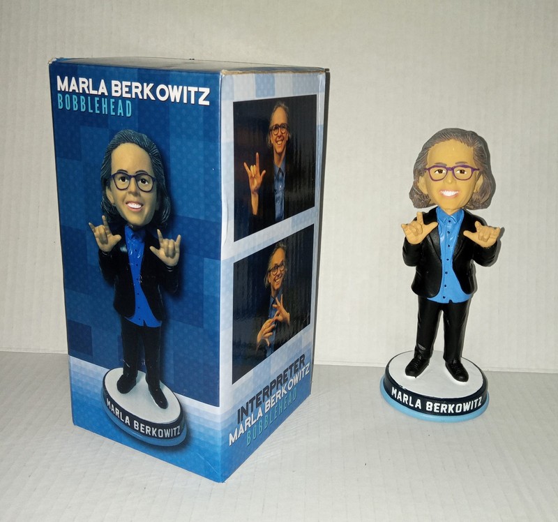 MARLA BERKOWITZ Ohio ASL Interpreter Bobble Hands Bobblehead SLP Covid-19 NEW