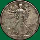 1933-S Walking Liberty Half Dollar Extremely Fine XF Coin #29586