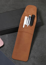 Leder PU Etui für 3 Stifte Tasche Füllfederhalter Kugelschreiber Schreibgeräte