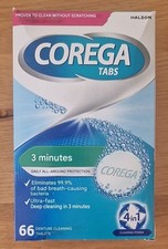 Corega 3 minute Denture Cleaning - Kills 99.9% Bacteria - 2 PACK / 132 Tablets