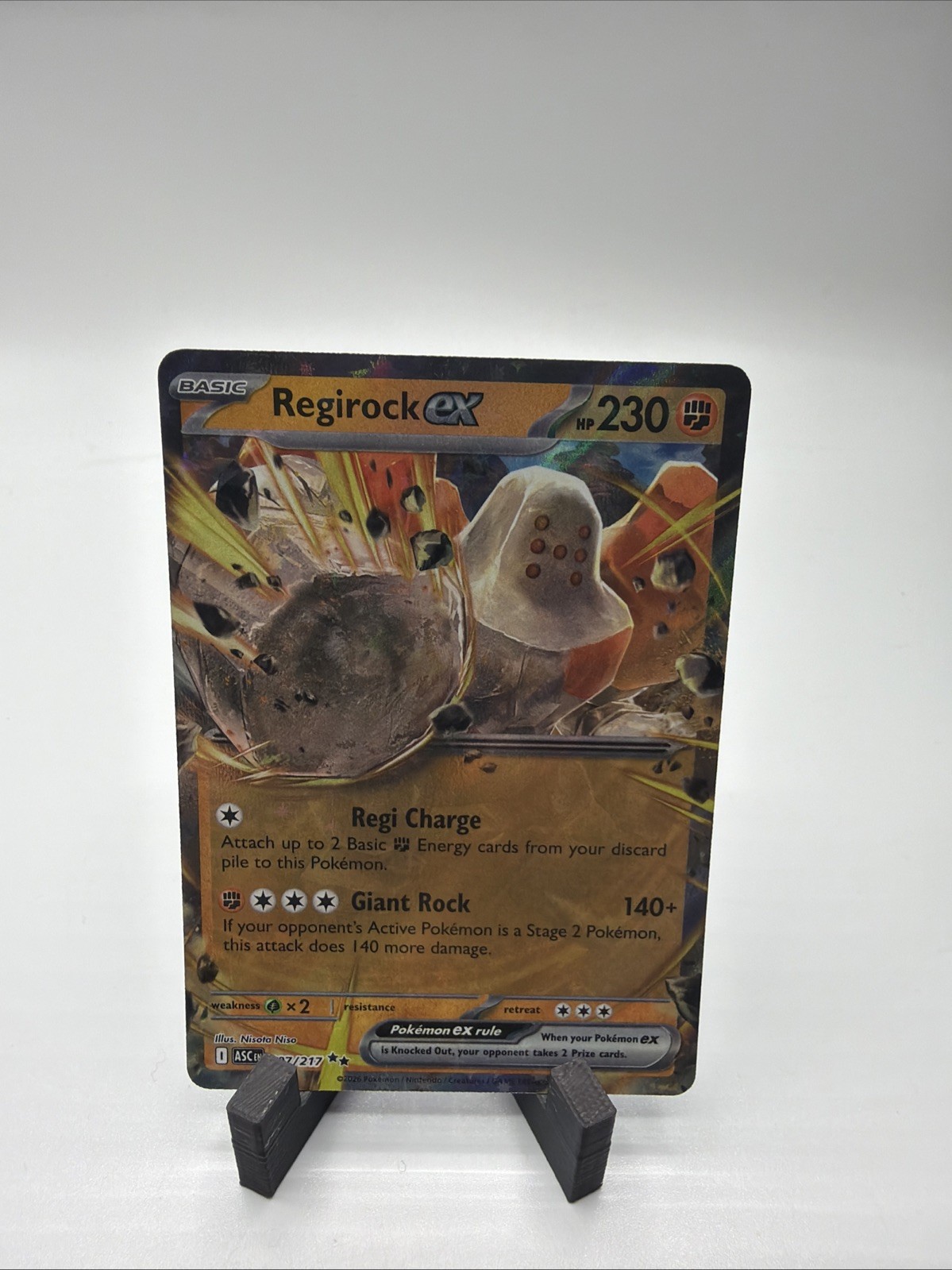 Pokemon TCG Regirock ex 107/217 Ascended Heroes Holo B0008-089