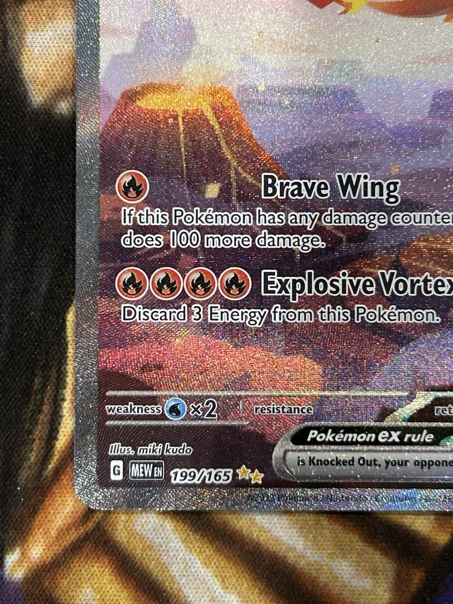 Charizard ex 199/165 Pokemon 151 SIR Full Art English Holo “No