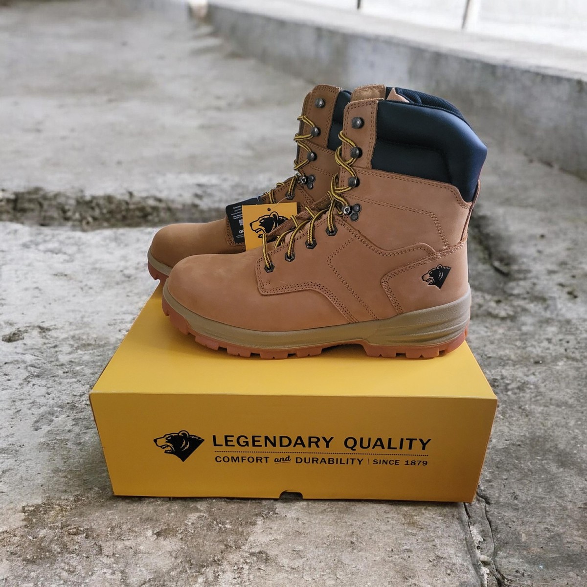 Herman Survivors Grizzly Steel Toe Work Boots Mens Wide Leather