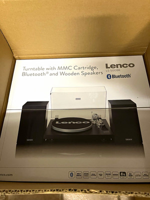 Lenco LS-500BK Bluetooth Plattenspieler mit 2 Lautsprechern   NEU & OVP!