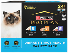Purina Pro Plan Urinary Tract Health Variety Pack Canned Cat Food, 3-oz, 24 Cans