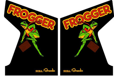 Frogger Arcade Side Art 2 Piece Set Laminated High Quality