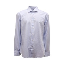 L1364 CAMICIA RIGA UOMO BORDONI MAN COTTON STRIPED SHIRT
