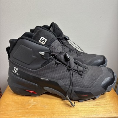 Salomon Cross Hike Mid GTX Boots Goretex Men's 12.5 Black Gorpcore BOA Lace