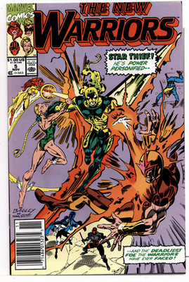 The New Warriors #5 (Marvel Comics, 1990) Newsstand VF