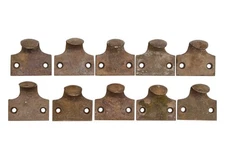 Set of 10 Antique Yale & Towne Patina Bronze Window Sash Lifts
