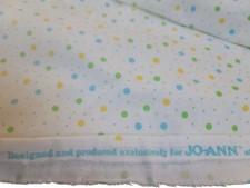 Vintage Jo-Ann Cotton Flannel Fabric Dots 66x42"