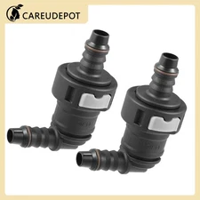 2 Pcs Fuel Line Quick Connect 90 Degree Hose Adapter 11.80mm ID8mm Nylon Tube