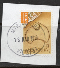 18 MAR 2016, MYRTLEFORD, VIC 3737 complete circular postmark on piece