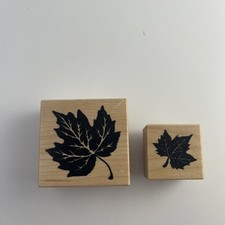 Rubber Stamp Fall Leafs Set of 2 Vintage PSX
