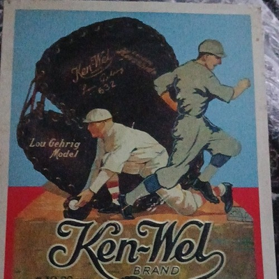 #ad Ken Wel Lou Gehrig Model Famous Stars Model Multicolor Advertising Sign $50.00