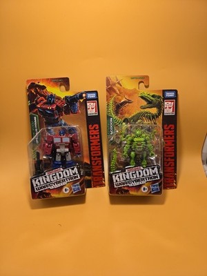Hasbro Transformers WFC Kingdom Core Class Optimus Prime & Dracodon Lot of 2