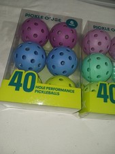 Pickleball Balls. Pickle O' Joe 40High Performance Pickleballs. Lot Of 12. New
