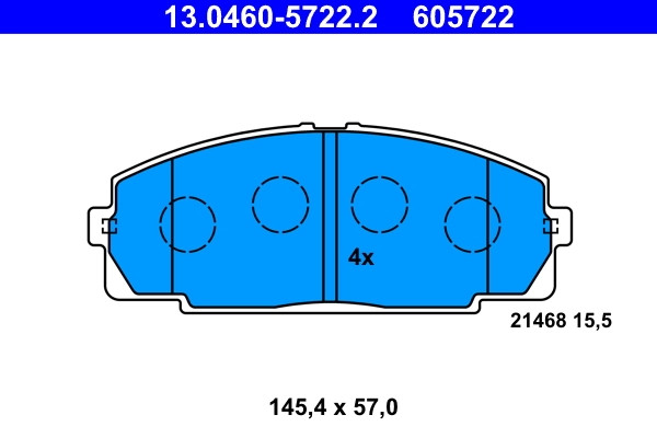 Plaquettes de frein ATE 13.0460-5722.2 pour sécuriser vos trajets en famille OE 04465-263