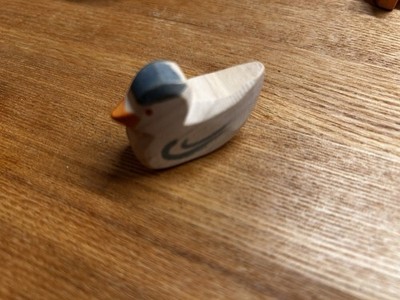 Alt Ostheimer Ente Alt Holz Figur Holzfigur mit Brandmarke Spielzeug Selten 90er